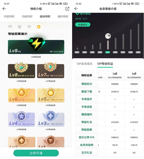 QQ音乐LV9会员正式上线 108000成长值即可解锁